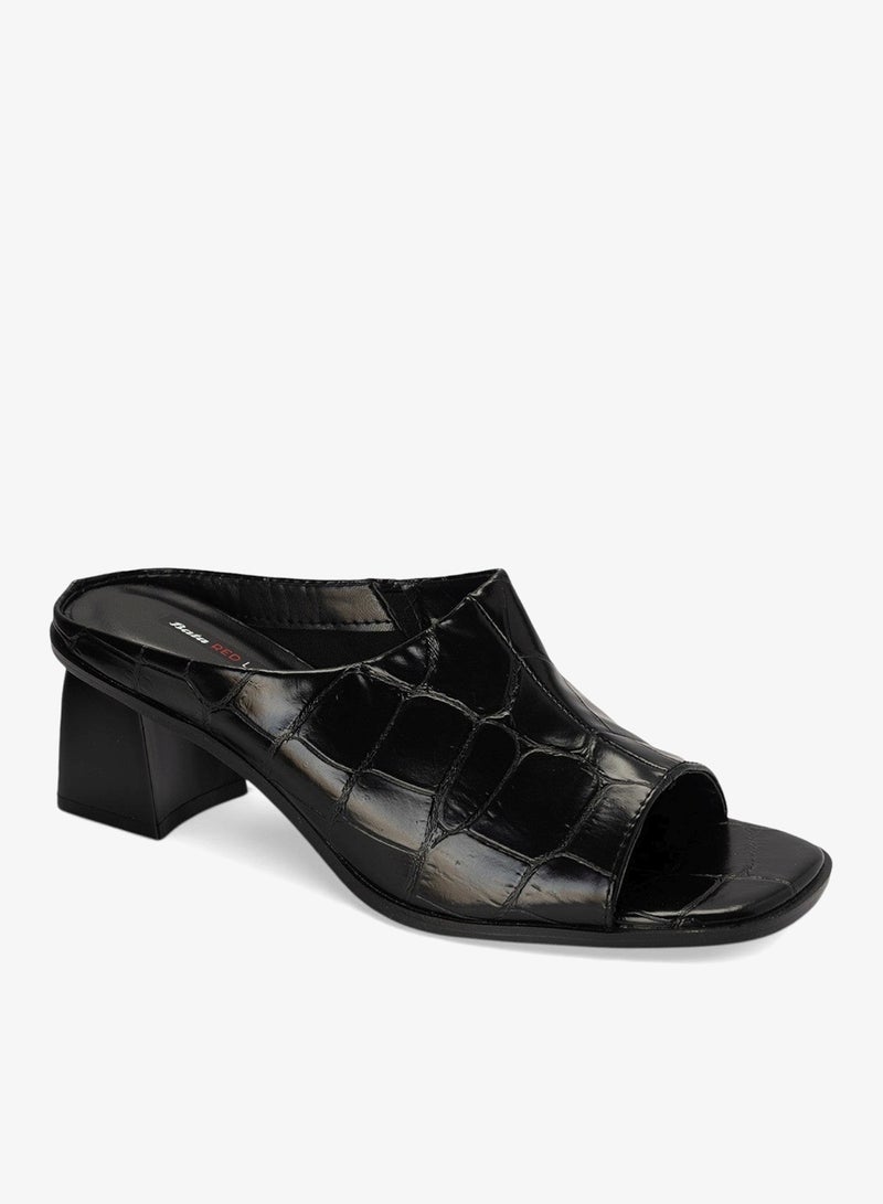 Bata Cut‑Out Block Heel Mule Sandals - Image 2