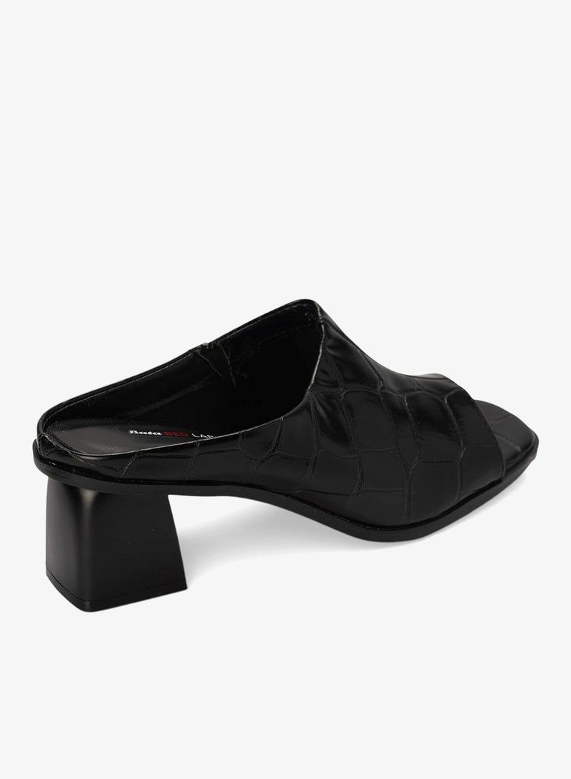 Bata Cut‑Out Block Heel Mule Sandals - Image 3
