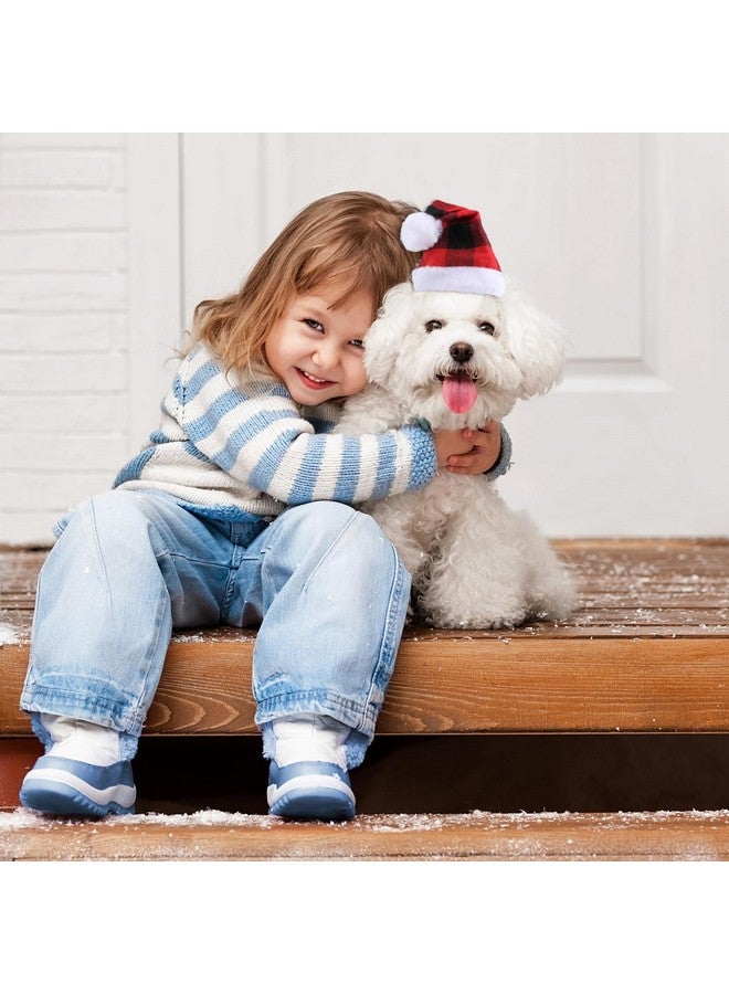 قطعتان من عصابة رأس على شكل قطة وكلب وقبعة سانتا لعيد الميلاد وحفلات العطلات باللون الأحمر اللطيف ومستلزمات الديكور والإكسسوارات - Image 3