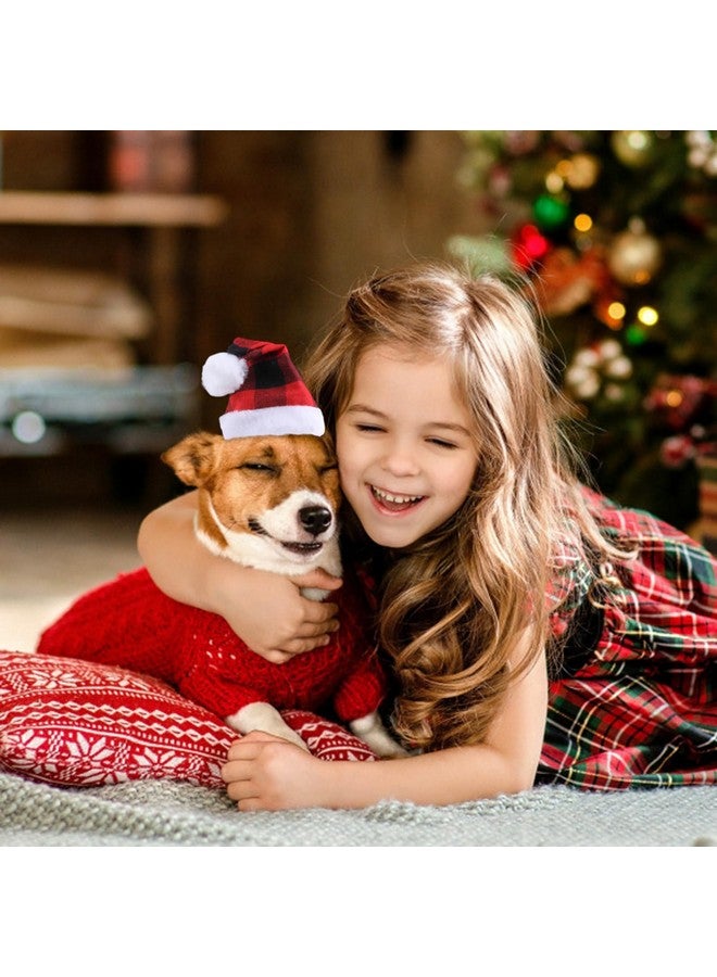 قطعتان من عصابة رأس على شكل قطة وكلب وقبعة سانتا لعيد الميلاد وحفلات العطلات باللون الأحمر اللطيف ومستلزمات الديكور والإكسسوارات - Image 2