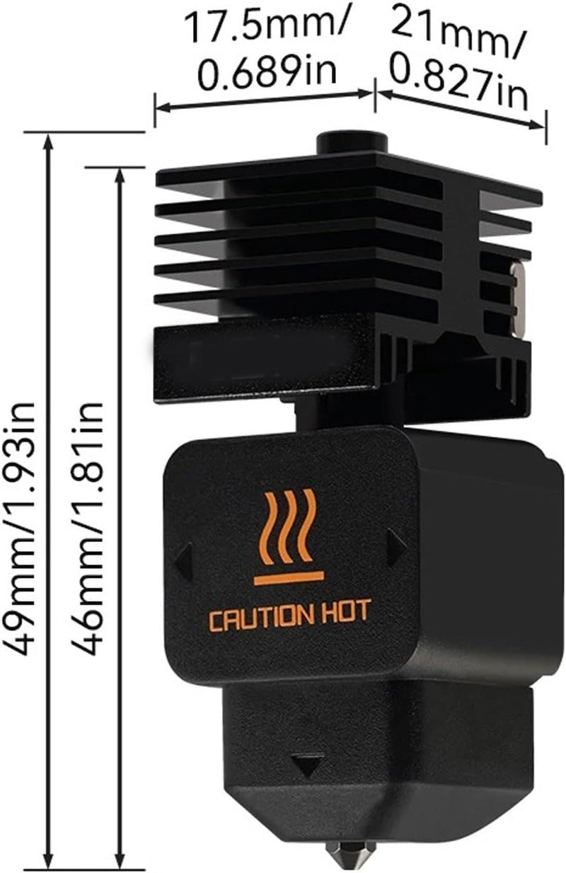 YDuupxe for Hotend Hardened Steel Nozzle Hot End Kit Replacement for Lab H2D A 1 3D Printer Detachable Extruder Hotend Accessories Replacement (0.4mm) - Image 2