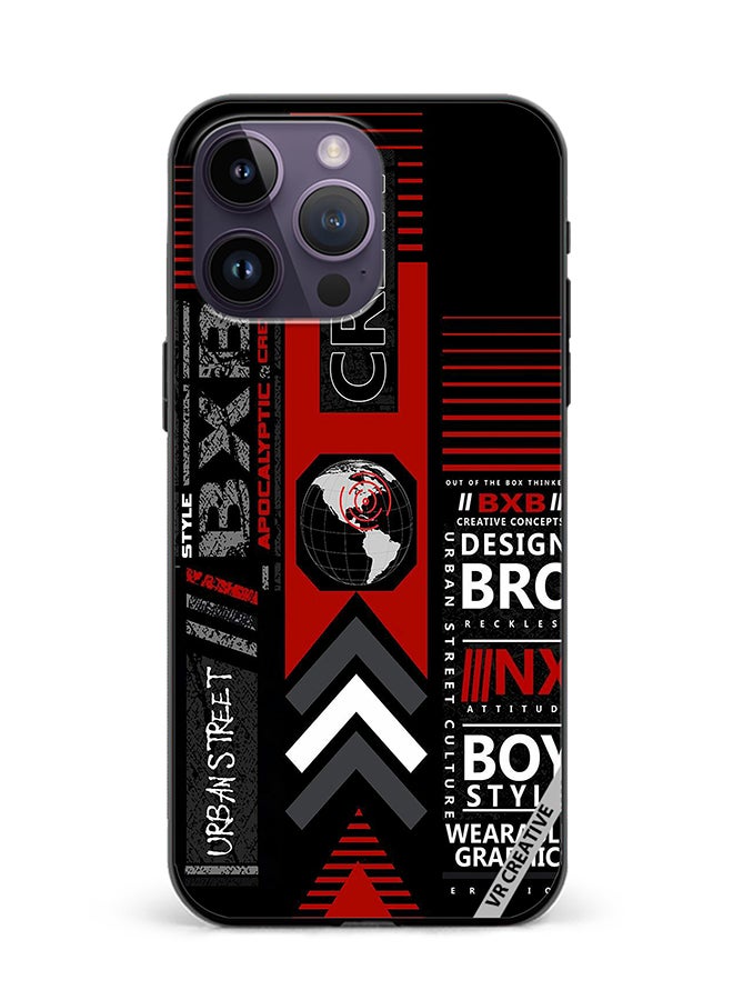 VR CREATIVE Protective Case Cover For Apple iPhone 16 Pro Max Bxb Logo Design Multicolour