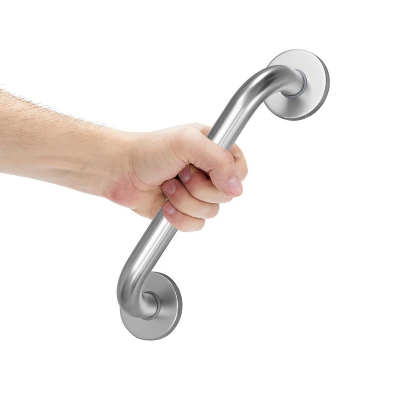 AmazerBath Grab Bars for Shower 9 L x 1 D Handicap Shower Grab Bars for Senior Anti Slip Shower Safety Bars for Wall Stainless Steel Holds up to 500LBs Brushed Nickel - Image 2