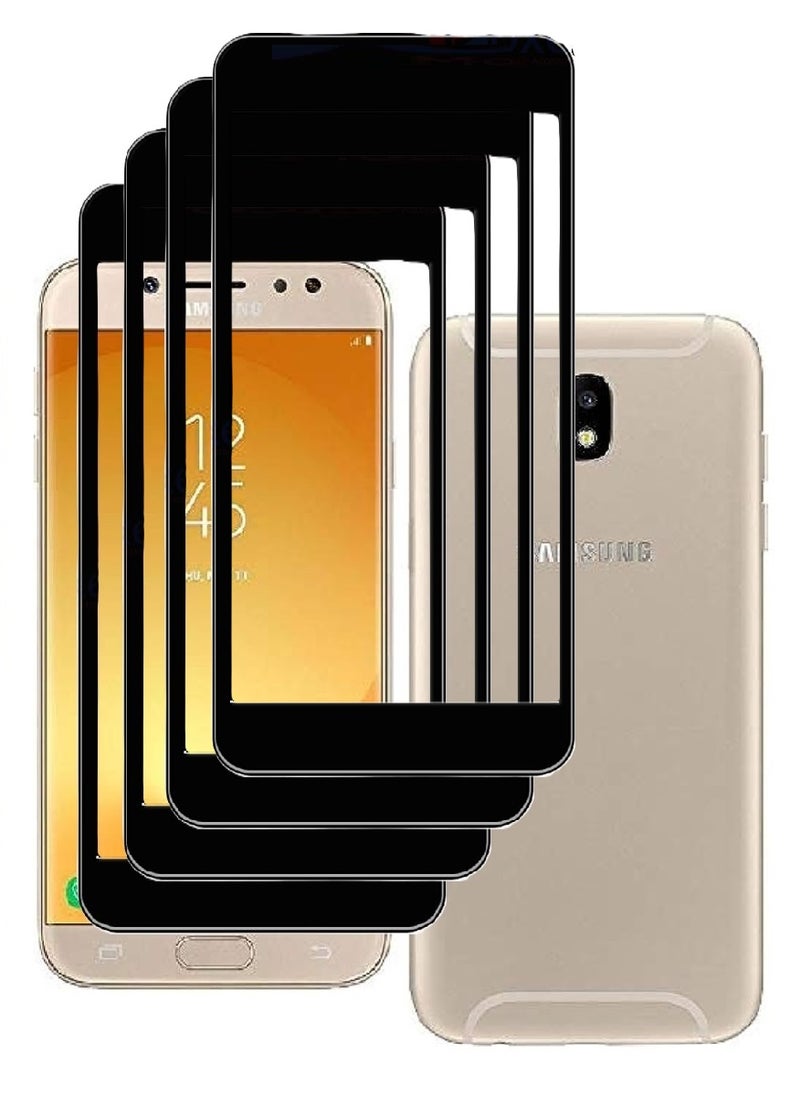 AINA 4 Pieces Tempered Glass Screen Protector 5D Designed For Samsung Galaxy J7 Pro Full Glue Edge to Edge Full Screen Coverage And Bubble Free - Image 1