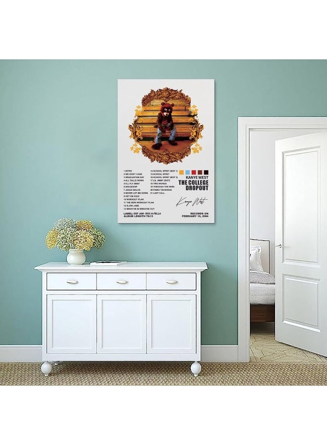 YELLOWV Kanye Poster West The College Dropout Album Cover Posters for Room Aesthetic Canvas Wall Art Bedroom Decor 16x24inch(40x60cm)