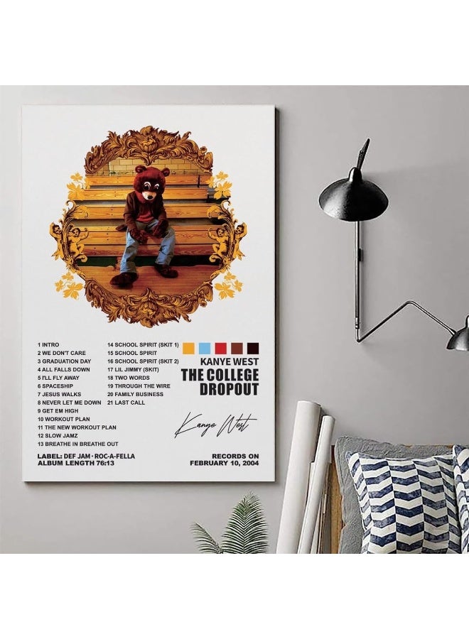 YELLOWV Kanye Poster West The College Dropout Album Cover Posters for Room Aesthetic Canvas Wall Art Bedroom Decor 16x24inch(40x60cm)
