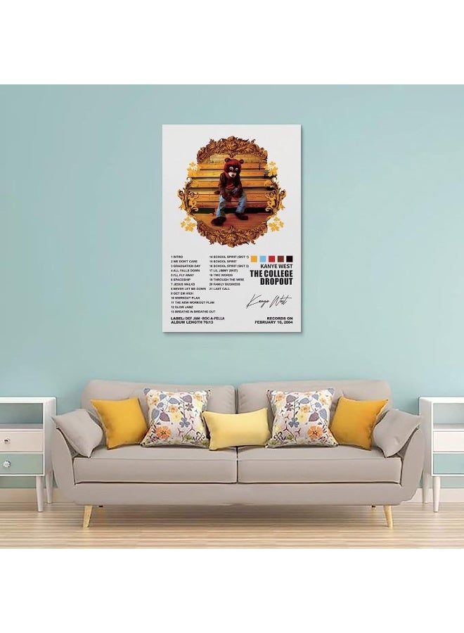 YELLOWV Kanye Poster West The College Dropout Album Cover Posters for Room Aesthetic Canvas Wall Art Bedroom Decor 16x24inch(40x60cm)