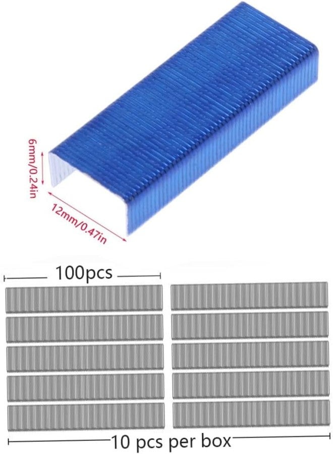 800 قطعة من دبابيس صغيرة ملونة، عبوات إعادة تعبئة لدبابيس الكتب القياسية، دبابيس صغيرة ملونة للمكتب (24/6 مم)، دبابيس ومثاقب - Image 2