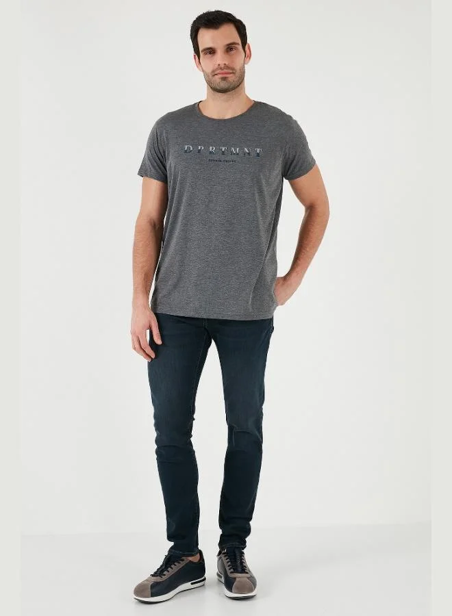 Buratti  Buratti Printed Crew Neck Cotton Slim Fit T Shirt Men's T SHIRT 541DPRTMNT24 for Men | Best Price UAE