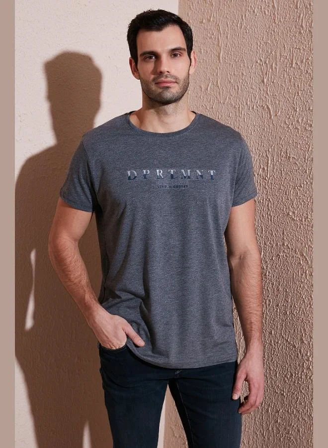 Buratti  Buratti Printed Crew Neck Cotton Slim Fit T Shirt Men's T SHIRT 541DPRTMNT24 for Men | Best Price UAE