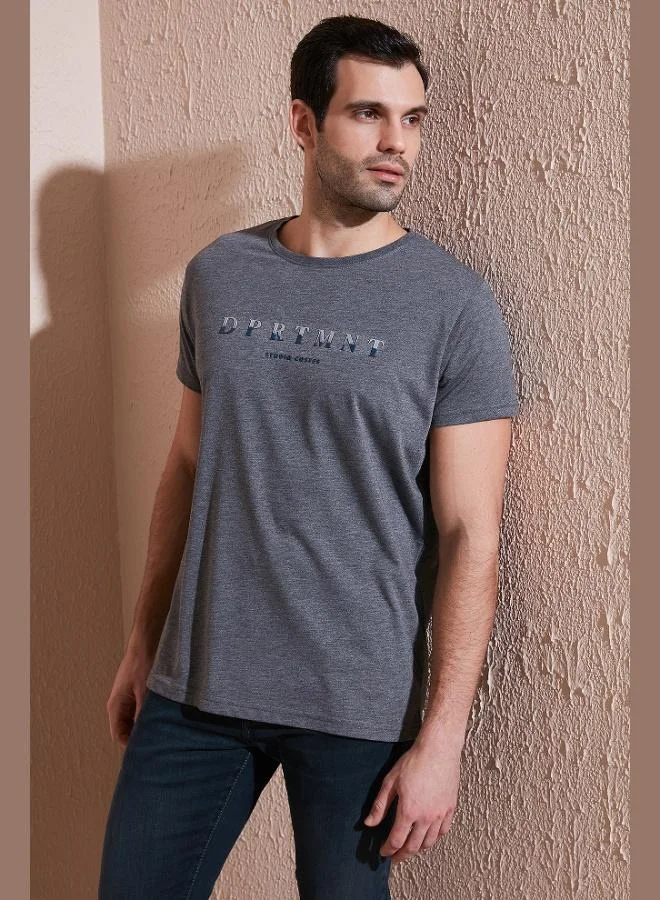 Buratti  Buratti Printed Crew Neck Cotton Slim Fit T Shirt Men's T SHIRT 541DPRTMNT24 for Men | Best Price UAE