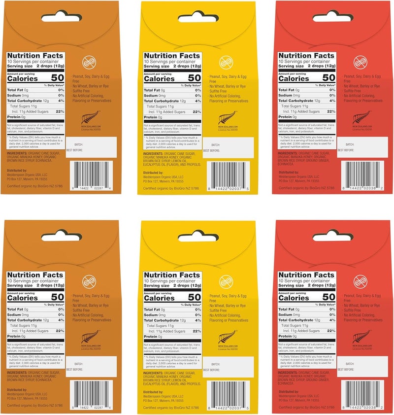 Wedderspoon Organic Manuka Honey Drops Variety Pack - Image 2