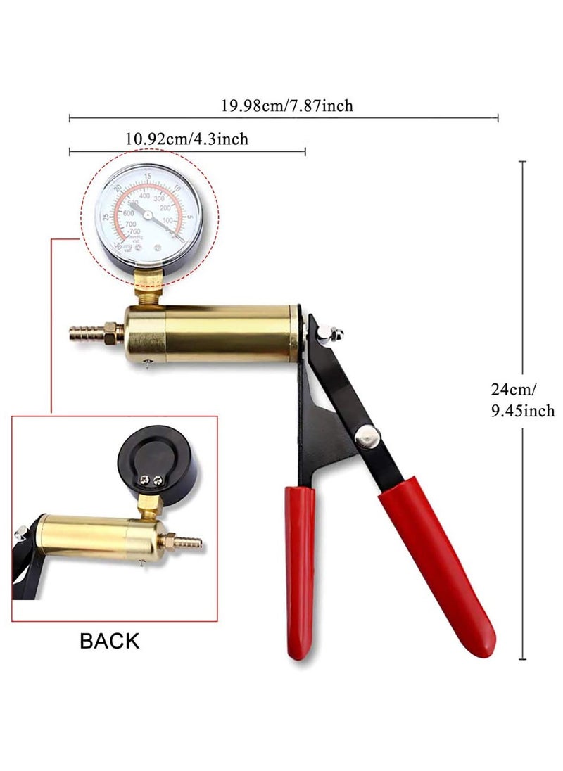 SYOSI - Hand Held Vacuum Pump Tester Brake Bleeding Kit, Brake Fluid Bleeder Tool for Automotive Vehicle Truck and Motorbike Diagnosis, Hand Held Vacuum Pump Tester - Image 1