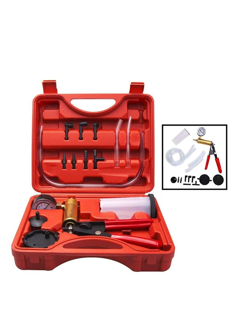 SYOSI - Hand Held Vacuum Pump Tester Brake Bleeding Kit, Brake Fluid Bleeder Tool for Automotive Vehicle Truck and Motorbike Diagnosis, Hand Held Vacuum Pump Tester - Image 1