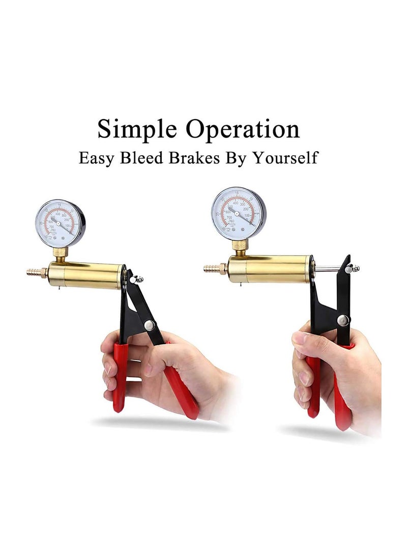 SYOSI - Hand Held Vacuum Pump Tester Brake Bleeding Kit, Brake Fluid Bleeder Tool for Automotive Vehicle Truck and Motorbike Diagnosis, Hand Held Vacuum Pump Tester - Image 1