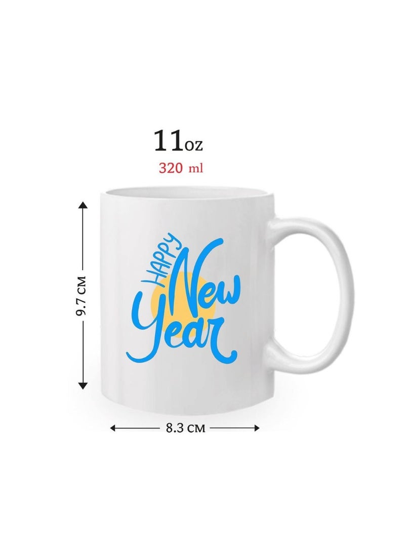 PRINTSHOP4ME Happy New Year Design Printed With New Year Theme Ceramic Coffee Mug Suitable Gift For Family/Friends And Special Person  - Image 2
