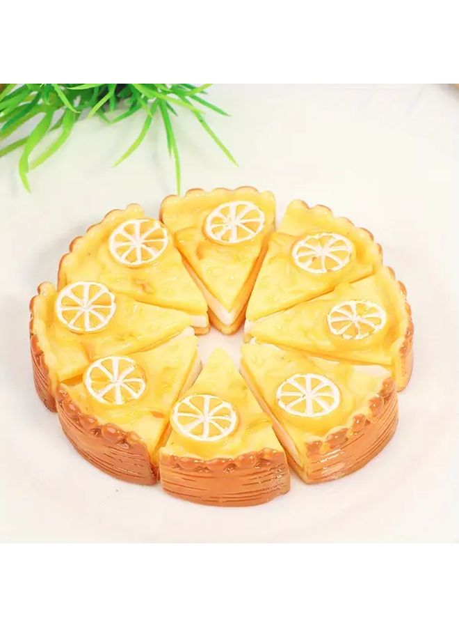 8pcs Mini Triangle Lemon Cakes Realistic Lemon Slices Dollhouse Decor Party Favors - Image 2