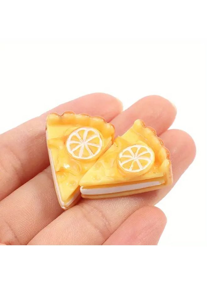 8pcs Mini Triangle Lemon Cakes Realistic Lemon Slices Dollhouse Decor Party Favors - Image 4