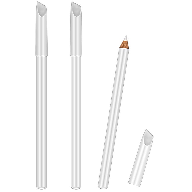 Blulu 3 Pieces White Nail Pencil 2-in-1 Nail Whitening Pencil French Nail Pencils with Cuticle Pusher for DIY Nail Manicure Supplies - Image 1