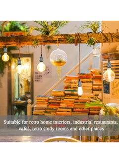 KASTWAVE E26/E27 Pendant Light Fitting, 6 Pack Vintage Pendant Light Fitting, Retro Industrial Style E26/E27 Lamp Holder, Fitting Kit for DIY Suspension Chandeliers Modern Hanging Lampe  - Image 5