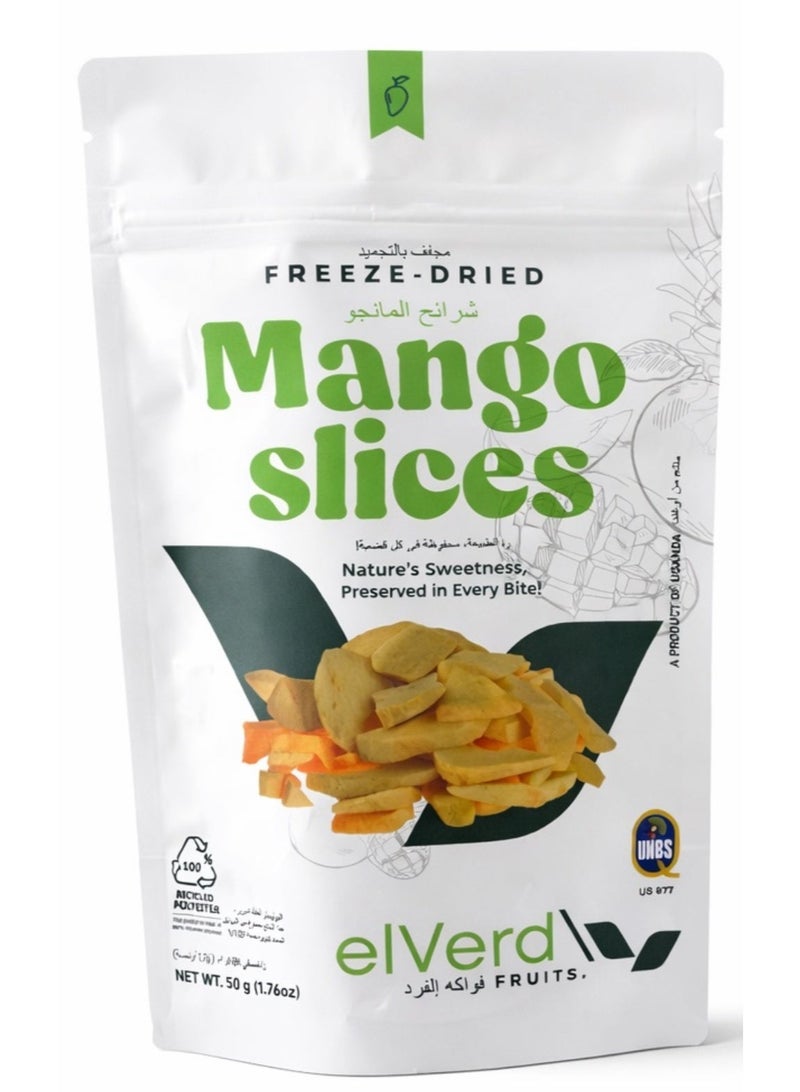 Elverd Freeze – Dried Crunchy Mango Slices - 100% Natural, No Added Sugar - Image 1