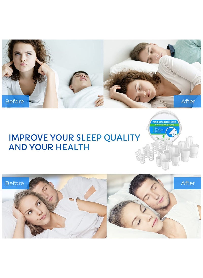 Generic - 8 Pack Anti Snoring Device Suitable Silicone Anti Snoring Nose Clip for Sleep Snoring Work and Travel - Image 1