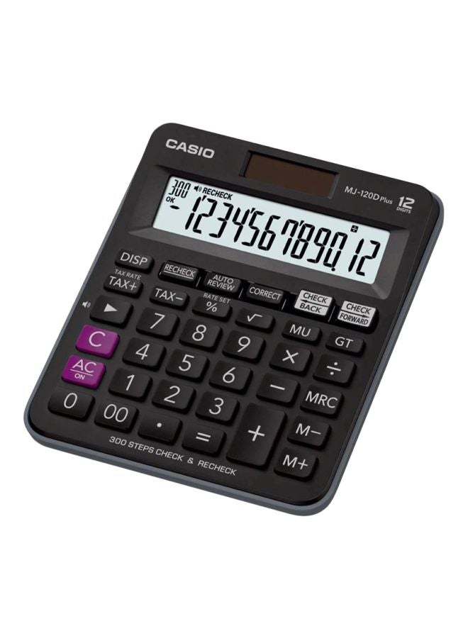 CASIO Plus 10 Digits Solar Powered Calculator Black/Purple - Image 1