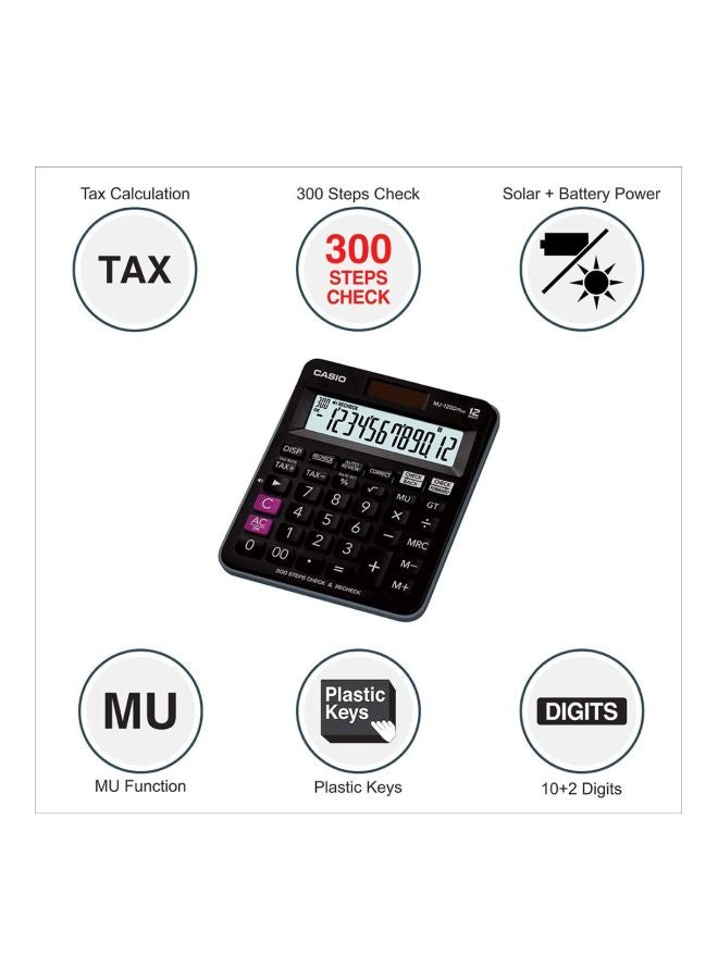 CASIO Plus 10 Digits Solar Powered Calculator Black/Purple - Image 2