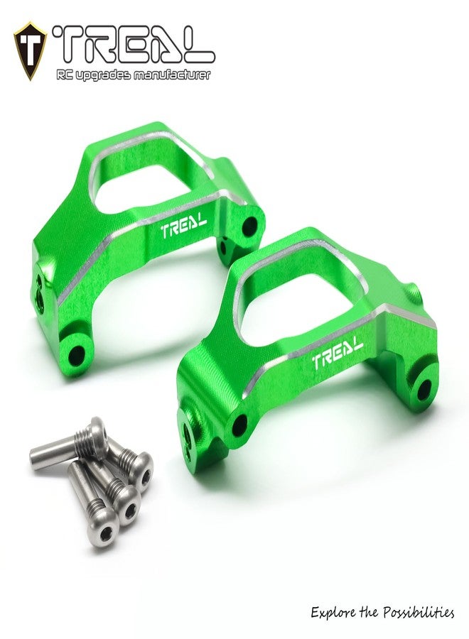 Treal Front C hubs Carriers Aluminum 7075 CNC Upgrade for MAXX 1:10 RC (Green) - Image 2