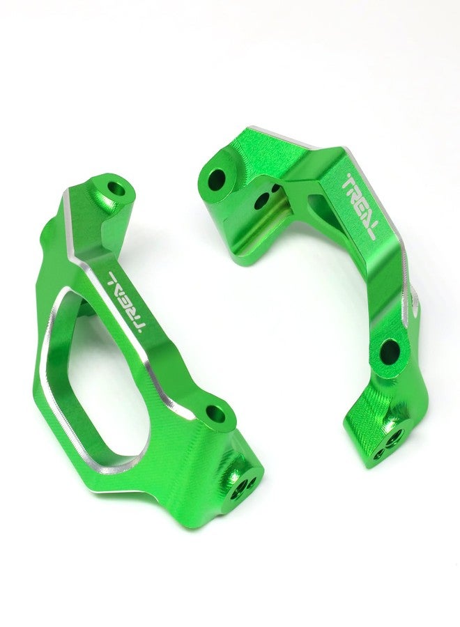 Treal Front C hubs Carriers Aluminum 7075 CNC Upgrade for MAXX 1:10 RC (Green) - Image 1