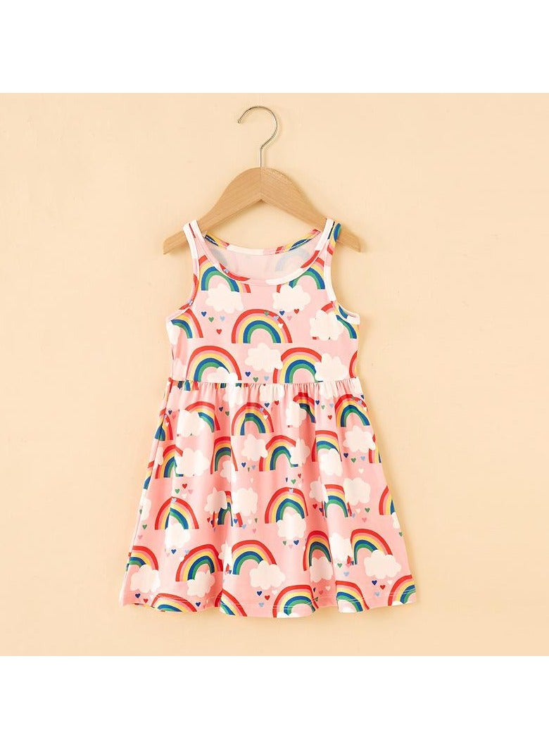 Loquat Summer Girls' Universal Printed A-line Dress 1PCS  - Image 1
