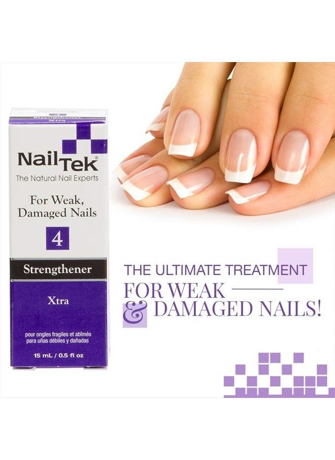 Xtra 4, Nail Strengthener for Weak and Damaged Nails, 0.5 oz, 1-Pack
