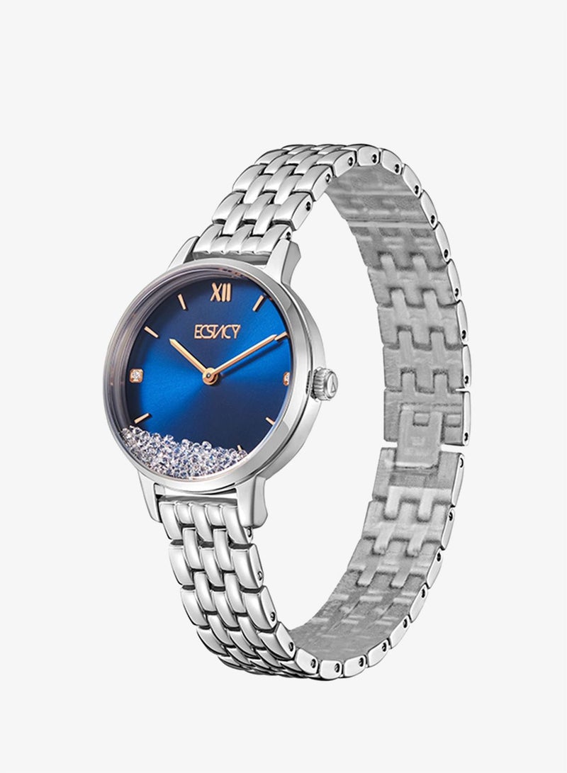 ECSTACY Women's Analog Round Shape Stainless Steel Wrist Watch E23505-SBSL - 31 Mm - Image 2