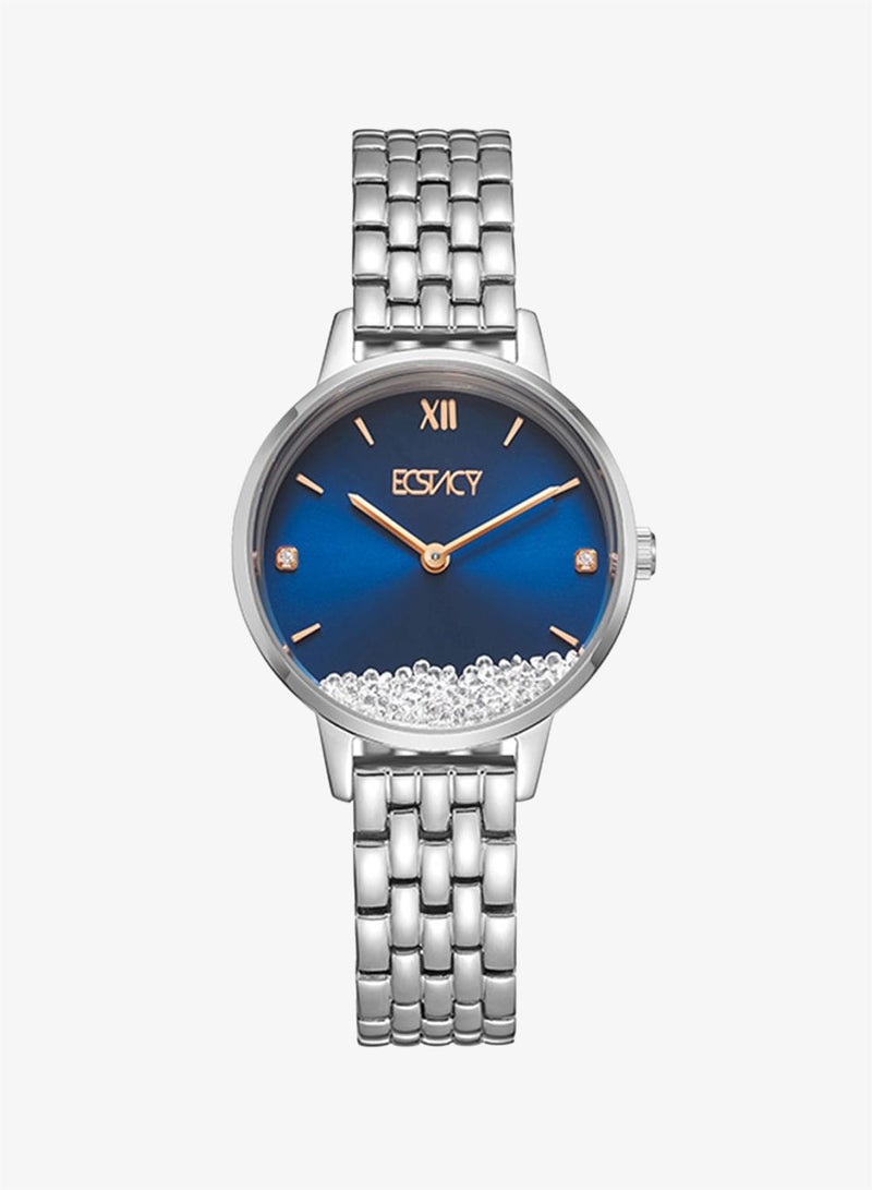 ECSTACY Women's Analog Round Shape Stainless Steel Wrist Watch E23505-SBSL - 31 Mm - Image 1