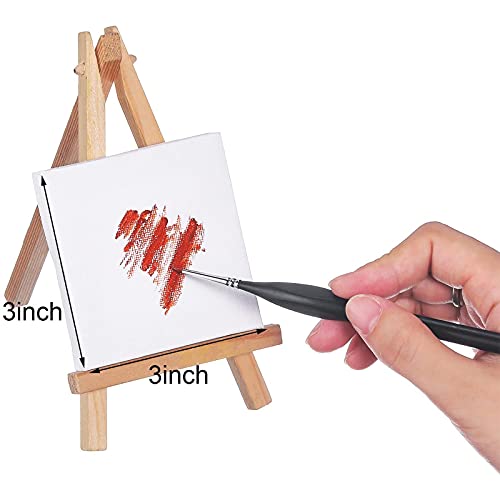 Hestya Assorted Mini Stretched Canvas - 12 Pcs, Small Square Paint Canvas for Christmas Craft (3/4/5/6 Inches) - Image 5