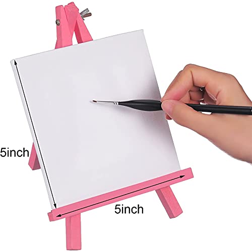 Hestya Assorted Mini Stretched Canvas - 12 Pcs, Small Square Paint Canvas for Christmas Craft (3/4/5/6 Inches) - Image 4