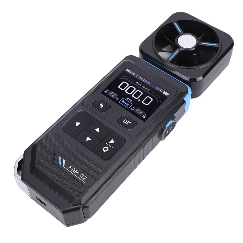 Digital Anemometer with Fan for Wind Speed Temperature Meter Handheld Professional - Image 5