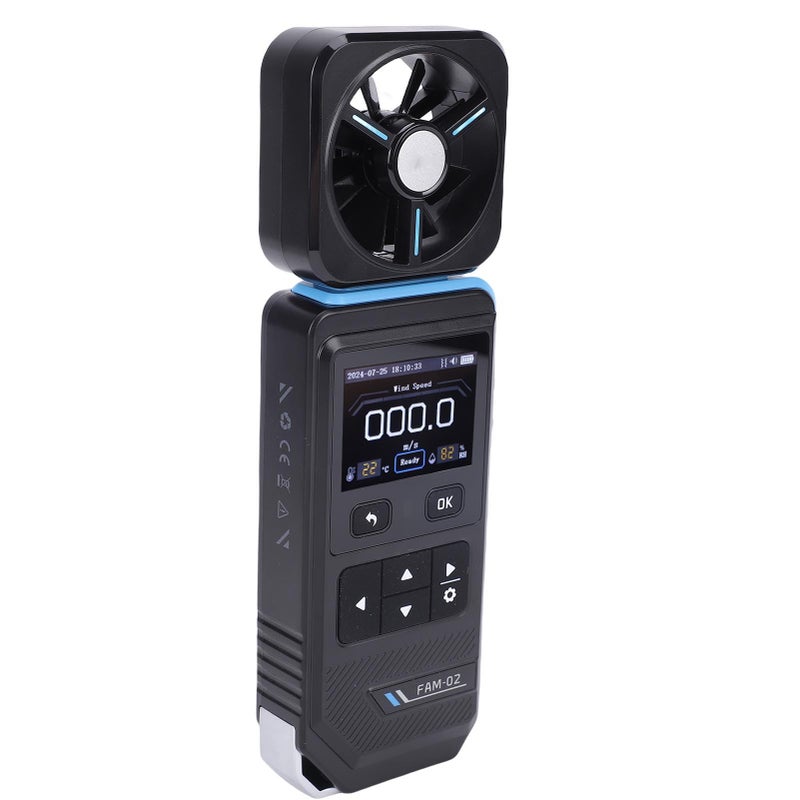 Digital Anemometer with Fan for Wind Speed Temperature Meter Handheld Professional - Image 3
