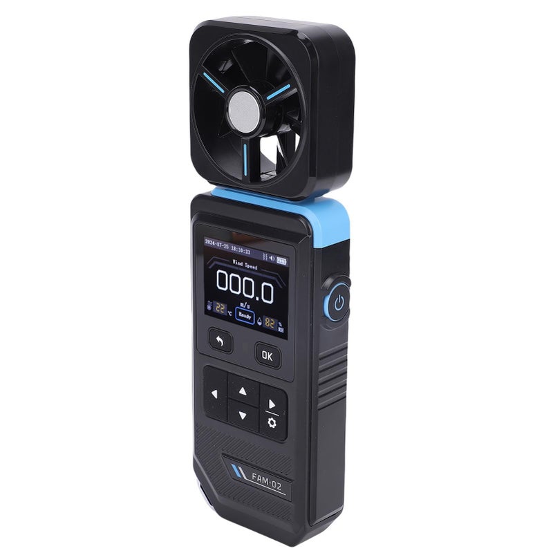 Digital Anemometer with Fan for Wind Speed Temperature Meter Handheld Professional - Image 4