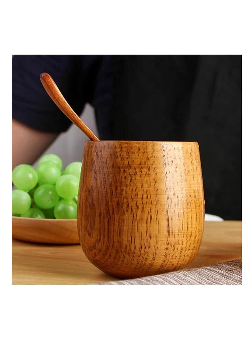 Wooden Tea Cup ELECDON Coffee Drinking for Home Restaurant Office Lightweight Eco-Friendly 100-200 ML