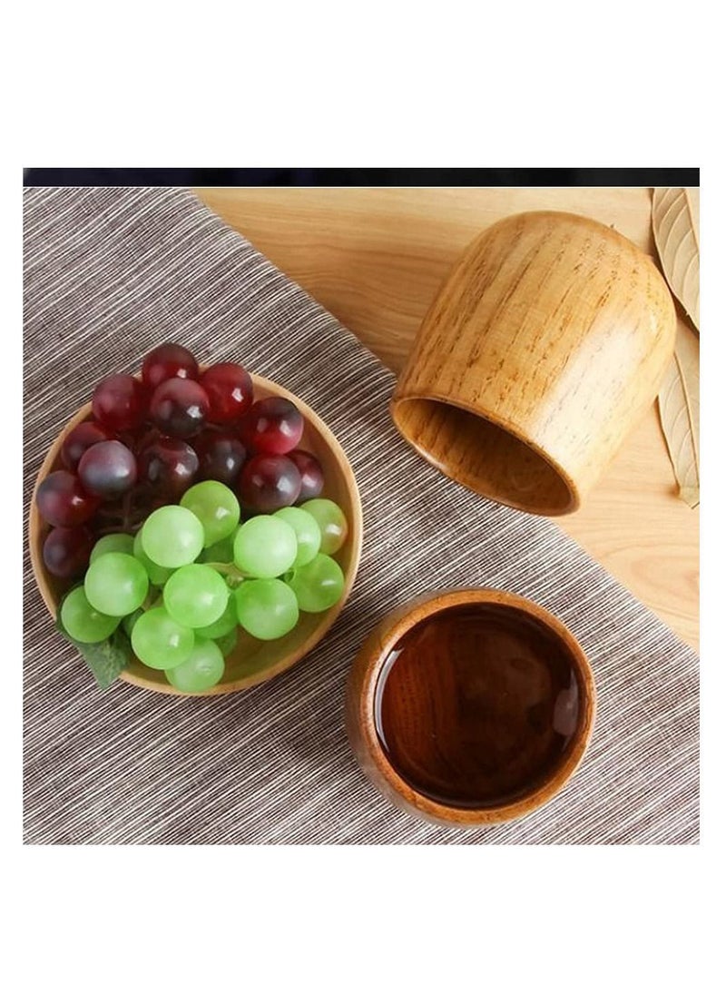 Wooden Tea Cup ELECDON Coffee Drinking for Home Restaurant Office Lightweight Eco-Friendly 100-200 ML