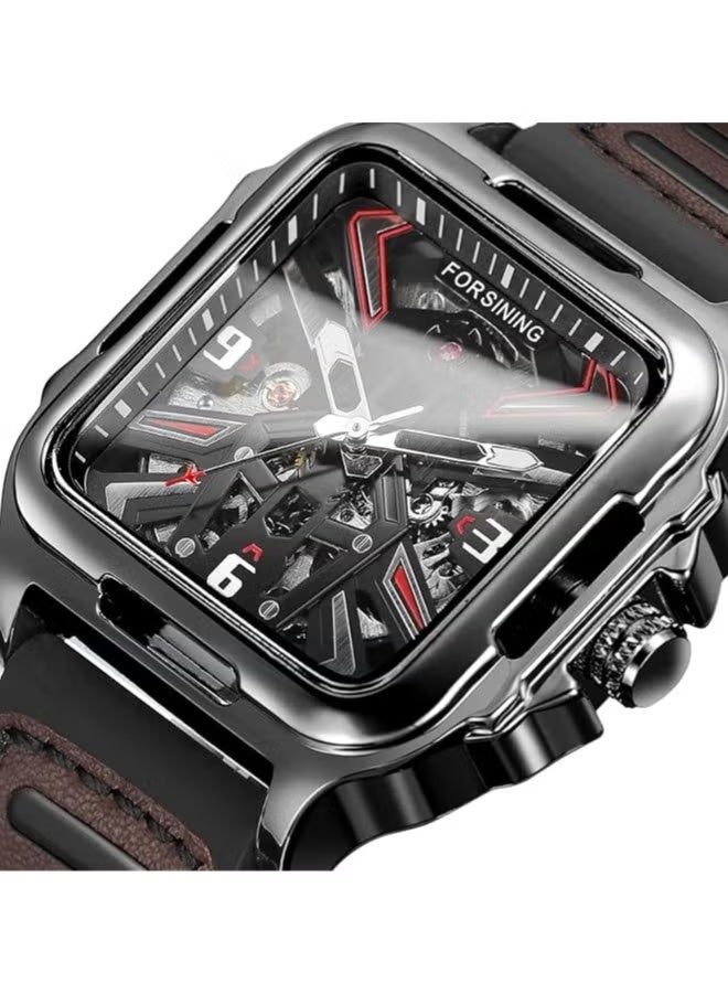 FORSINING Watches for Men Watch Leather Strap Luxury Luminous Water Resistant Automatic Mechanical Wristwatch 1008 - Image 3