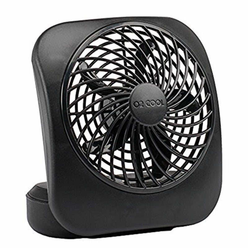 Treva 5 Inch Battery Powered Fan Portable Desk Fan 2 Cooling Speeds with Compact Folding and Tilt Design Cubicle Accessories Small Portable - Image 1