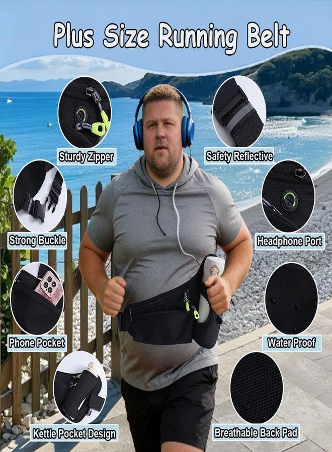 King Mills 3 Pocket Fanny Pack -Belt Bags for Plus Size Women and Men, Equipped with Fanny Pack Extender Strap Plus Size for a Comfortable Fit, Ideal for Walking, Camping, Gym & Cycling - Image 4