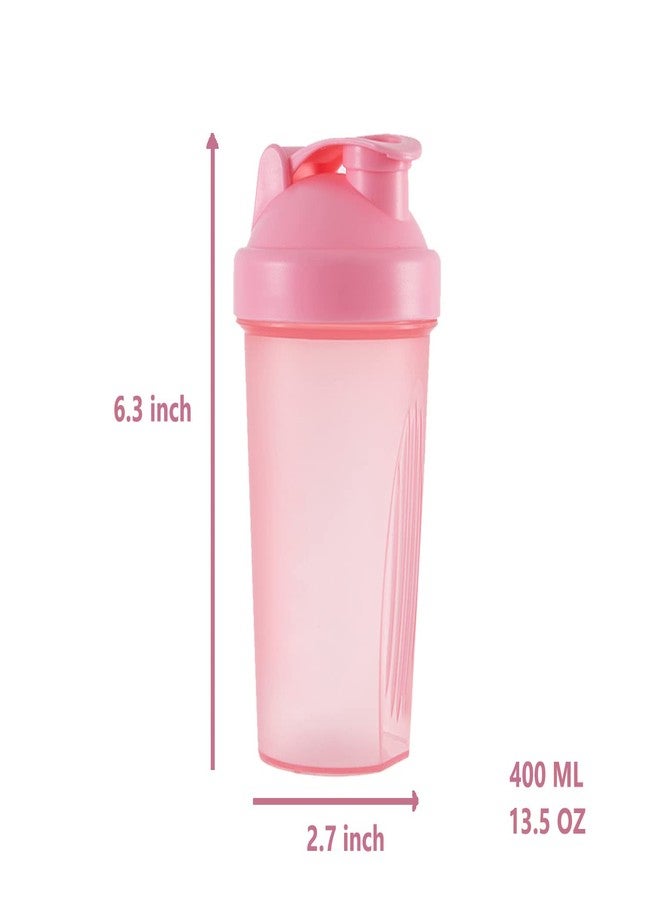 GAISHION Shaker Bottle Protein Shakes and 16-Ounce/400ML Shaker-Bottle with Whisk Balls,Non-BPA plastic (White+Pink(2PCS)) - Image 2