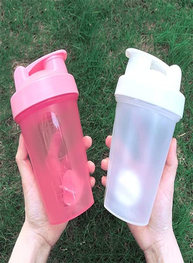 GAISHION Shaker Bottle Protein Shakes and 16-Ounce/400ML Shaker-Bottle with Whisk Balls,Non-BPA plastic (White+Pink(2PCS)) - Image 5