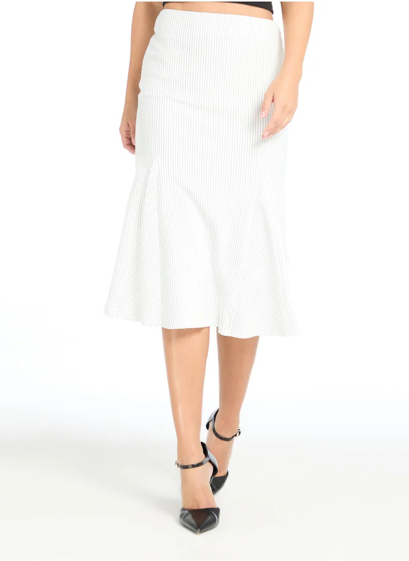 ذا ليبل لايف White Godet Panel Skirt