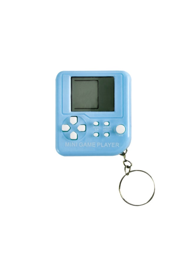Mini Portable Game Console Toy Electronic Blocks Retro Classic Gift Keychain Toy Handheld Video Game Player Key Ring-Color:Macarons Cyan  - Image 5