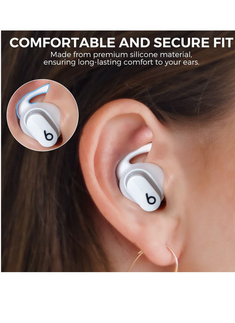 KASTWAVE - Anti-Slip Ear Covers Silicone Accessories, 3 Pairs Beats Studio Buds Ear Hooks, (Not Fit in The Charging Case) Compatible with New Beats Studio Buds 2021 (White) - Image 1