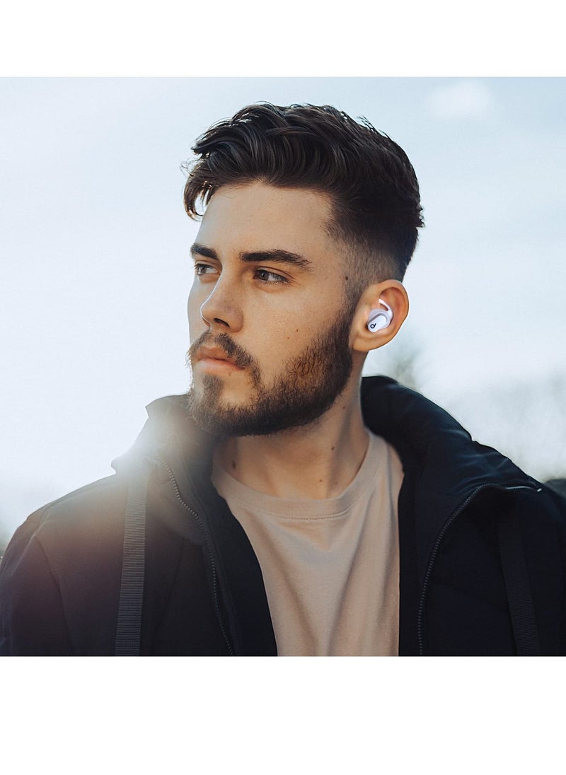KASTWAVE - Anti-Slip Ear Covers Silicone Accessories, 3 Pairs Beats Studio Buds Ear Hooks, (Not Fit in The Charging Case) Compatible with New Beats Studio Buds 2021 (White) - Image 1